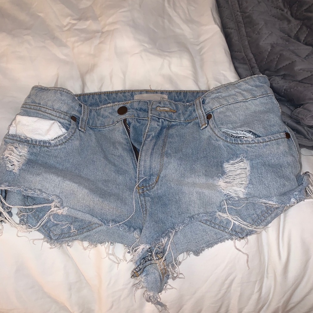 BP denim booty shorts